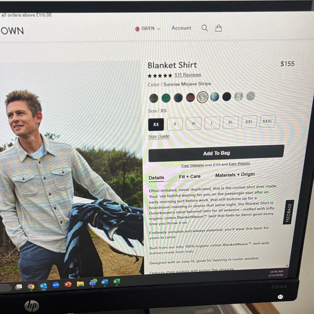 Outerknown Blanket shirt